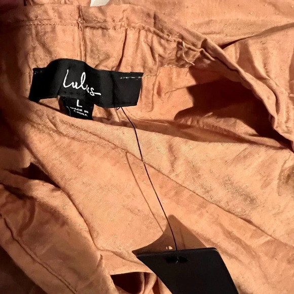 Lulus Present Moment‎ Light Orange Bow Front Tiered Maxi Dress Size Large - Picture 8 of 10